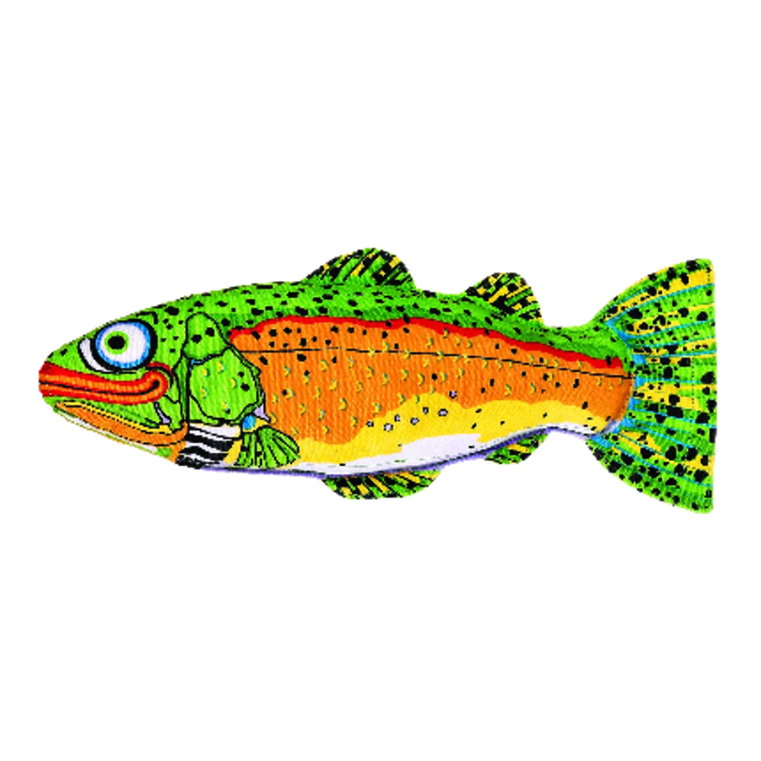 Fat Cat Multicolored Canvas Trout Dog Toy Large 1 pk