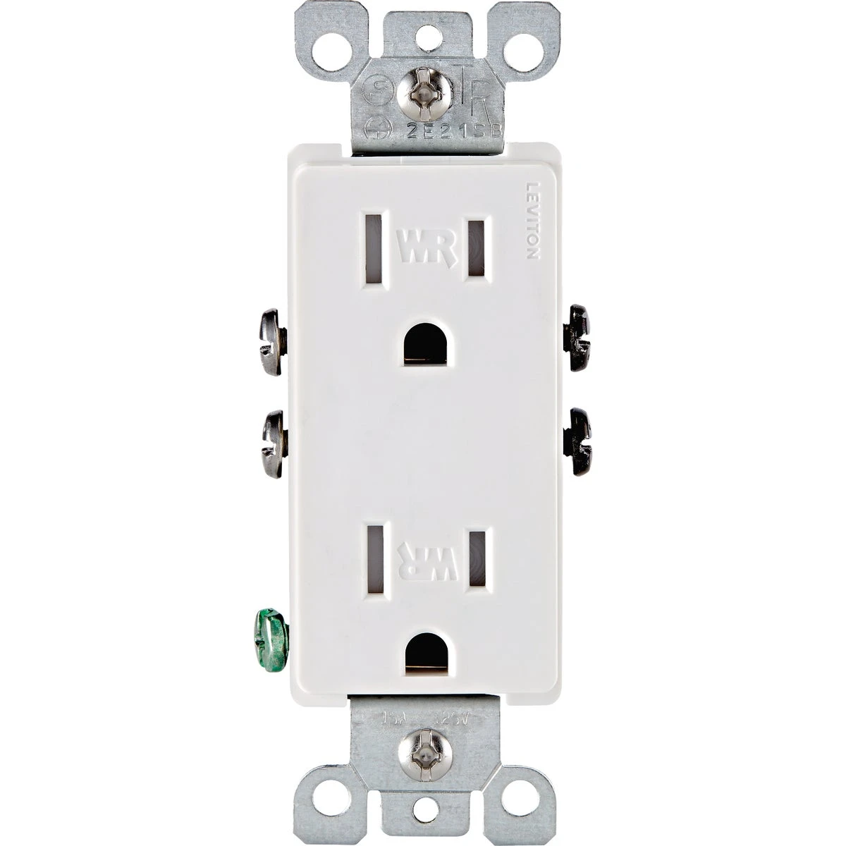 Decora 15a White Weather & Tamper Resistant Duplex Outlet R02-w5325-0tw