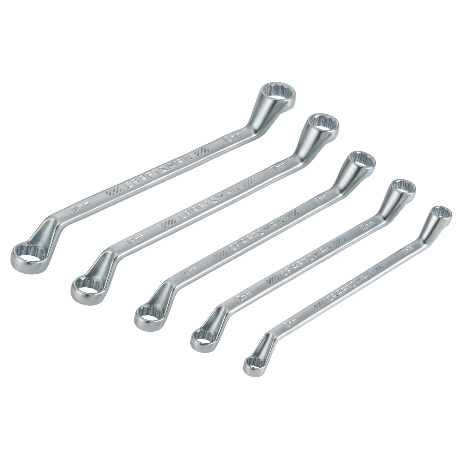 12 Point Metric Deep Offset Box Wrench Set 5 Piece With Storage Tray