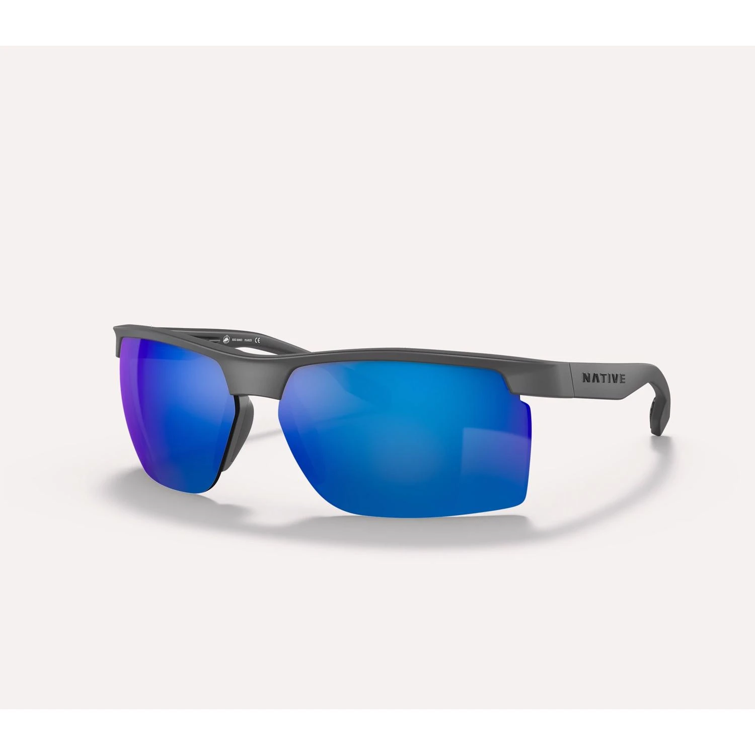 Ridge-runner Polarized Sunglasses - Matte Granite/blue Reflex - Lightweight Design