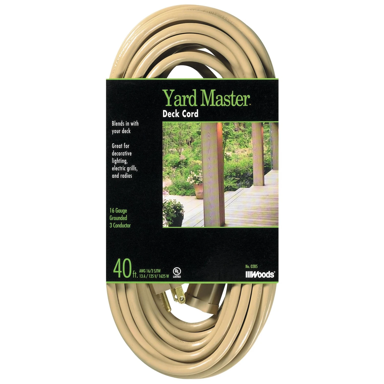 Yard Master 40 Ft. Beige Outdoor Extension Cord 16/3 With 3 Outlets