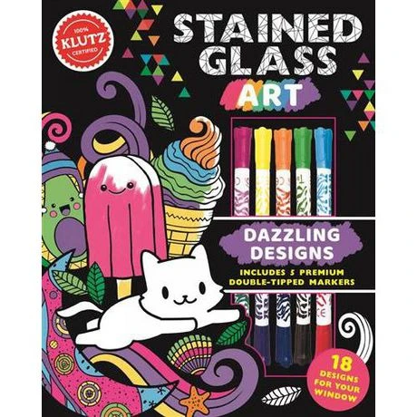 Stained Glass Art: Dazzling Designs Klutz Activity Book - Hardcover Edition