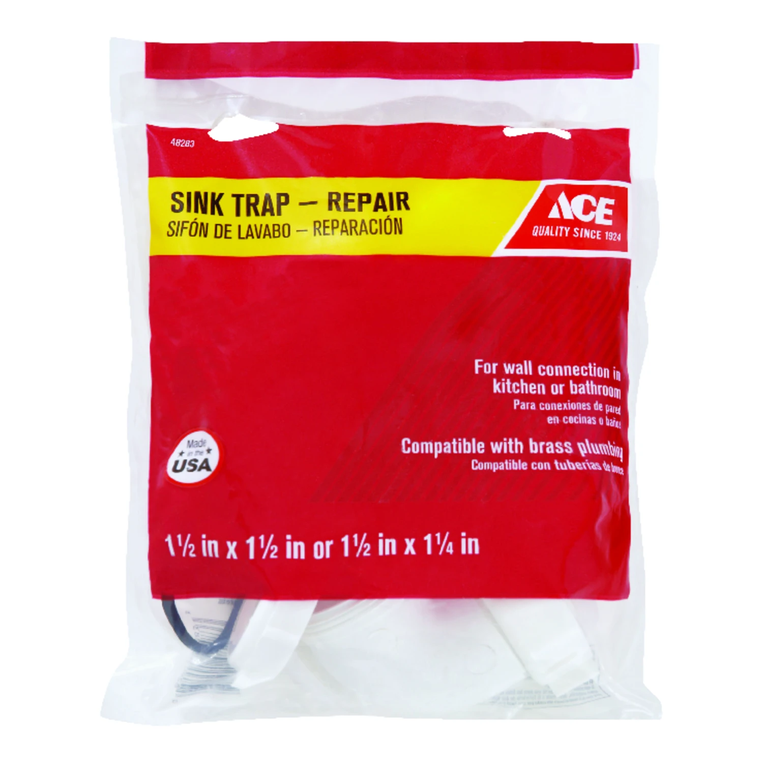 1-1/2 In. Plastic Sink Trap With Slip Joint Elbow And Reducer Washer