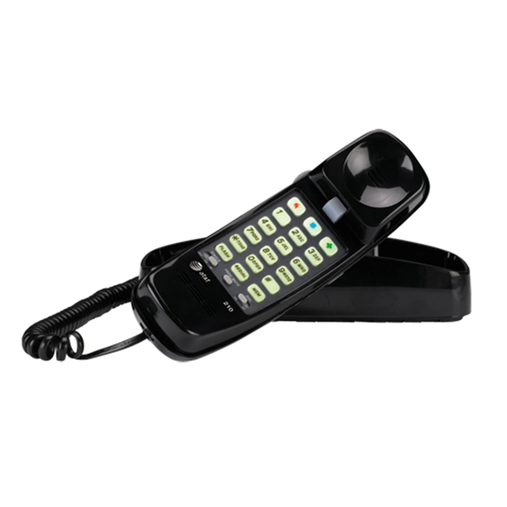 Trimline Corded Telephone - 1 Phone Line - Classic Black Design