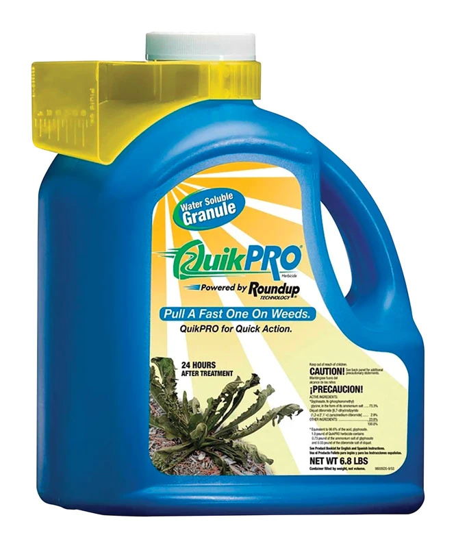 Quikpro Grass & Weed Killer Concentrate 6.8 Lb - Fast Acting Herbicide