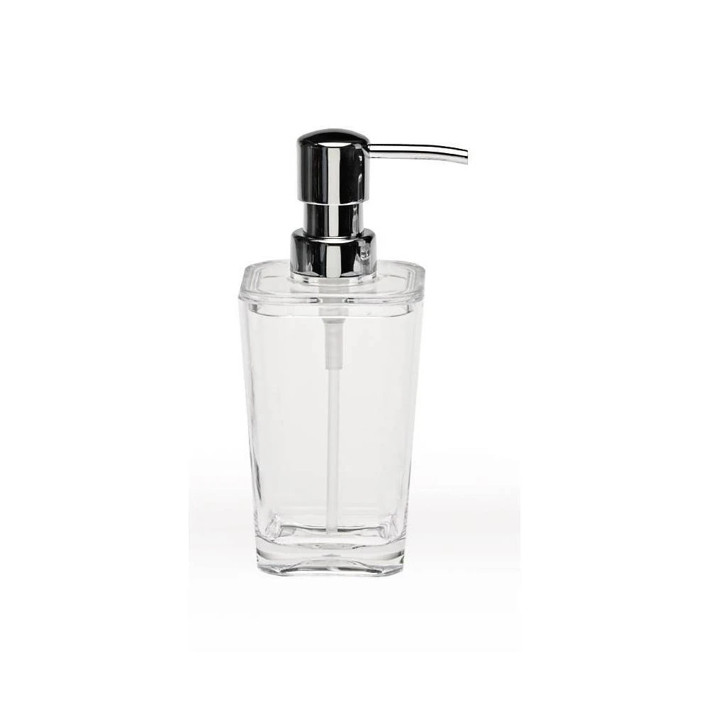Optiks Clear Acrylic Bathroom Lotion And Soap Dispenser - Modern Design
