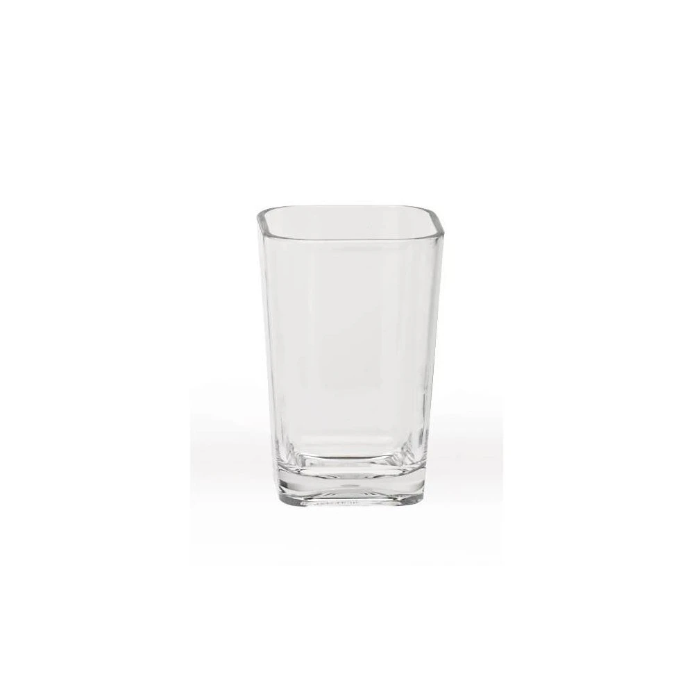 Optiks Clear Acrylic Bathroom Tumbler By Moda At Home - Modern Vanity Accessory