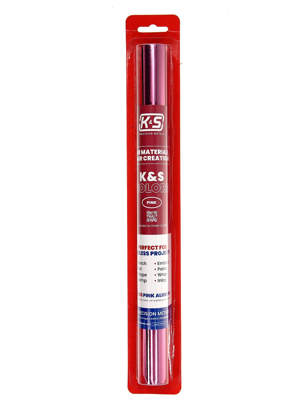 0.04 In. X 12 In. X 24 In. Pink Aluminum Foil - 36 Gauge