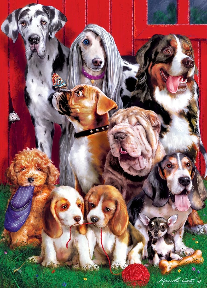 Furry Friends Sitting Pretty 1000 Piece Jigsaw Puzzle - 19.25"x26.75"