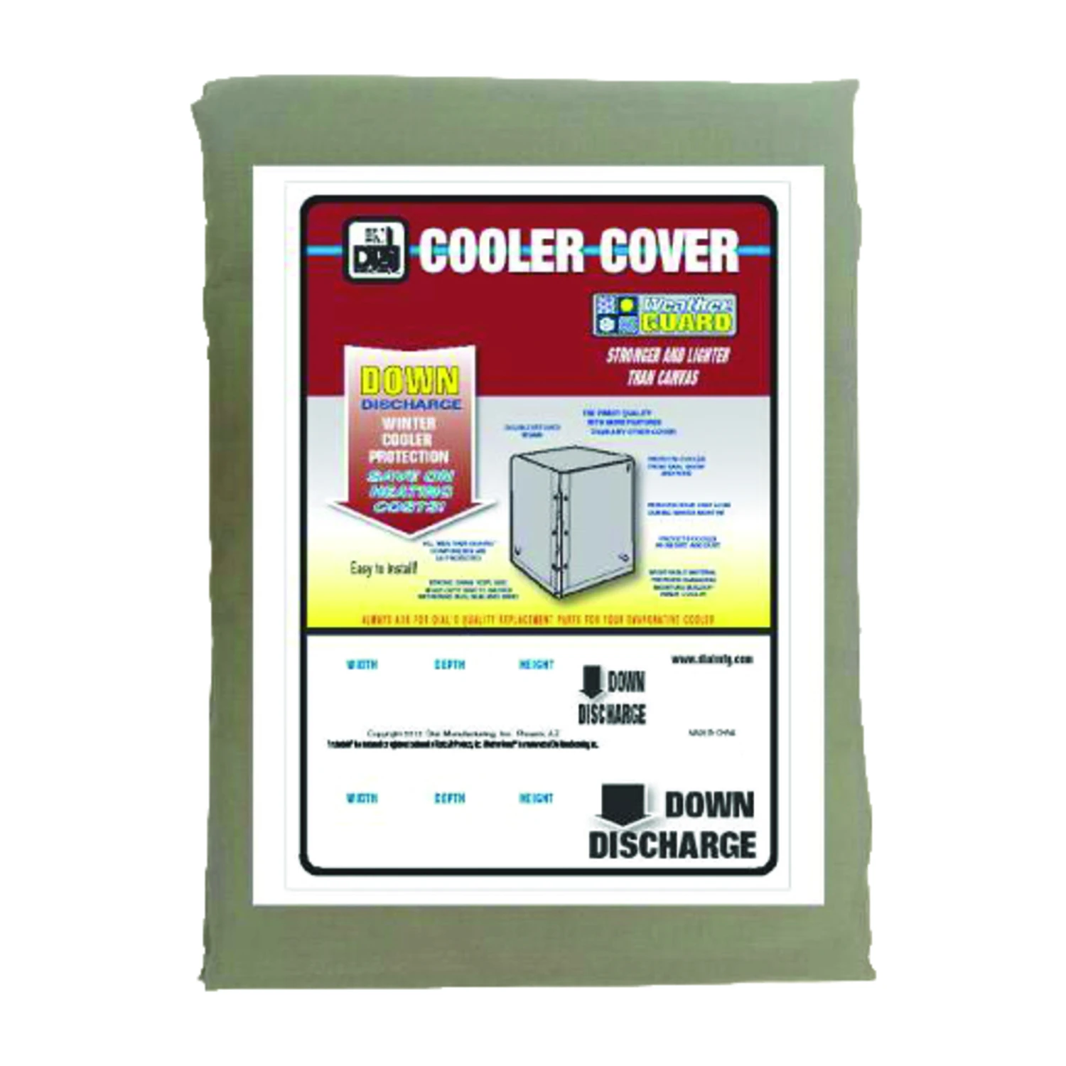 29 In. H X 41 In. W Gray Polyester Evaporative Cooler Cover - Model 8905