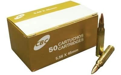 Cbc M193 5.56 Nato 55 Grain Full Metal Jacket Ammunition - 50 Rounds