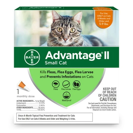 Ii Flea Treatment & Prevention For Small Cats 5-9 Lbs, 1 Monthly Dose