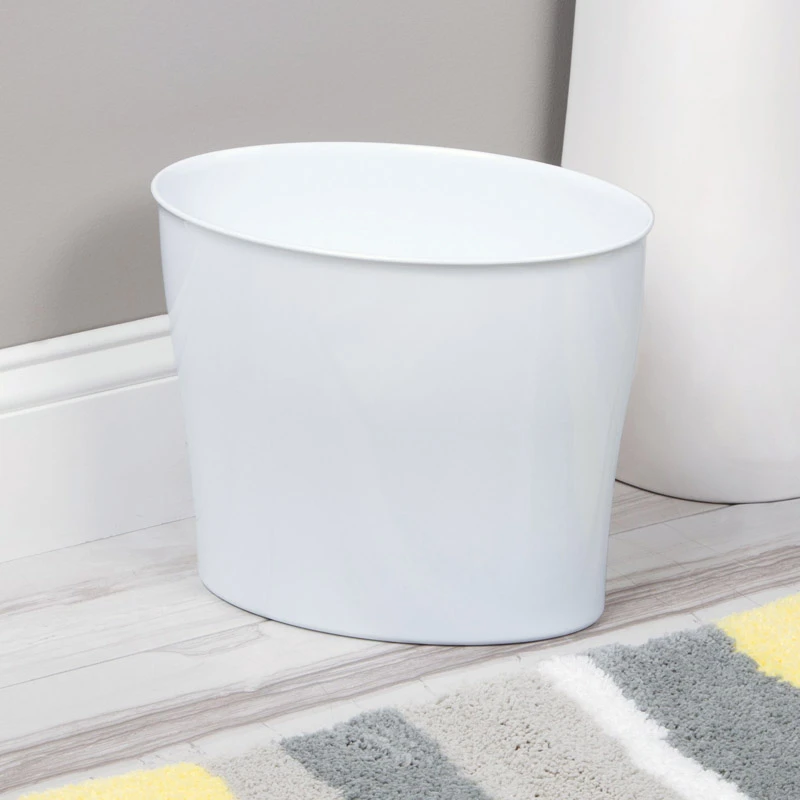Nuvo White Plastic Oval Wastebasket 11.5" X 10" X 6.75" Model 94031