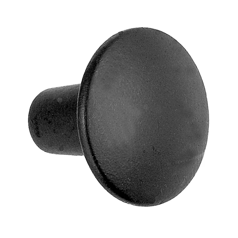 Acorn Contemporary Round Cabinet Knob 1-3/8 in. Dia. 1 in. Iron Black Black 1 pk