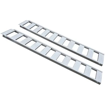 Car Ramps, Straight Aluminum, 1,250 Lb. Rated, 13 x 77 In., 2-Pk.