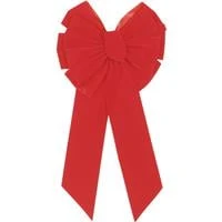 14" X 28" 12 Loop Red Christmas Bow - Perfect Holiday Decoration