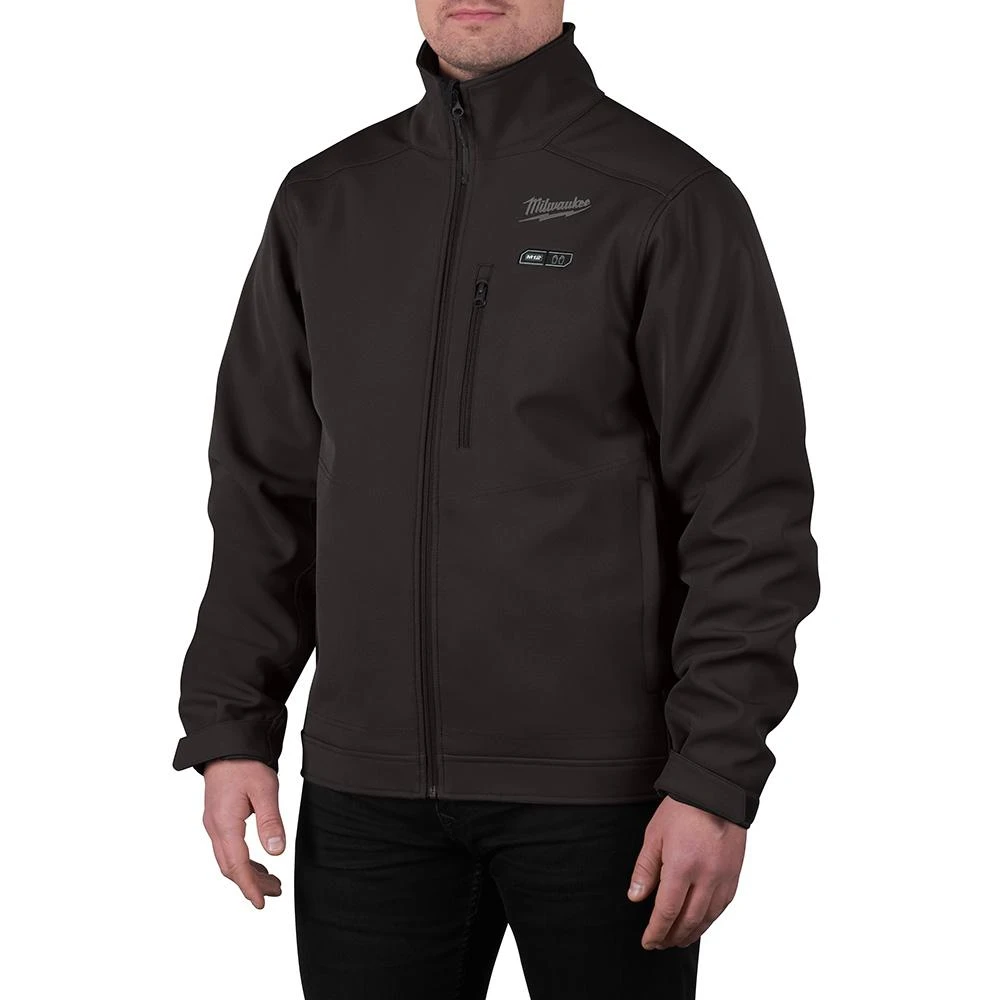 Milwaukee Men's Large M12 TOUGHSHELL Black Heated Jacket (Jacket and Charger/Power Source Only)