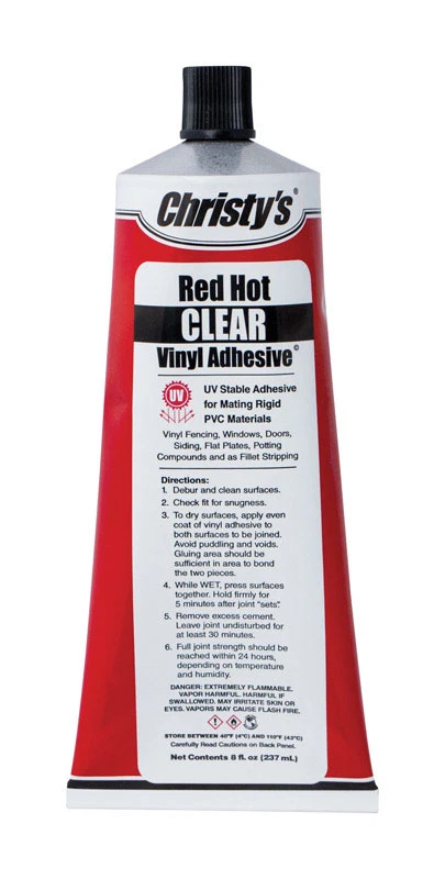 Red Hot Clear Adhesive And Sealant For Pvc/vinyl 1.5 Oz - High Strength