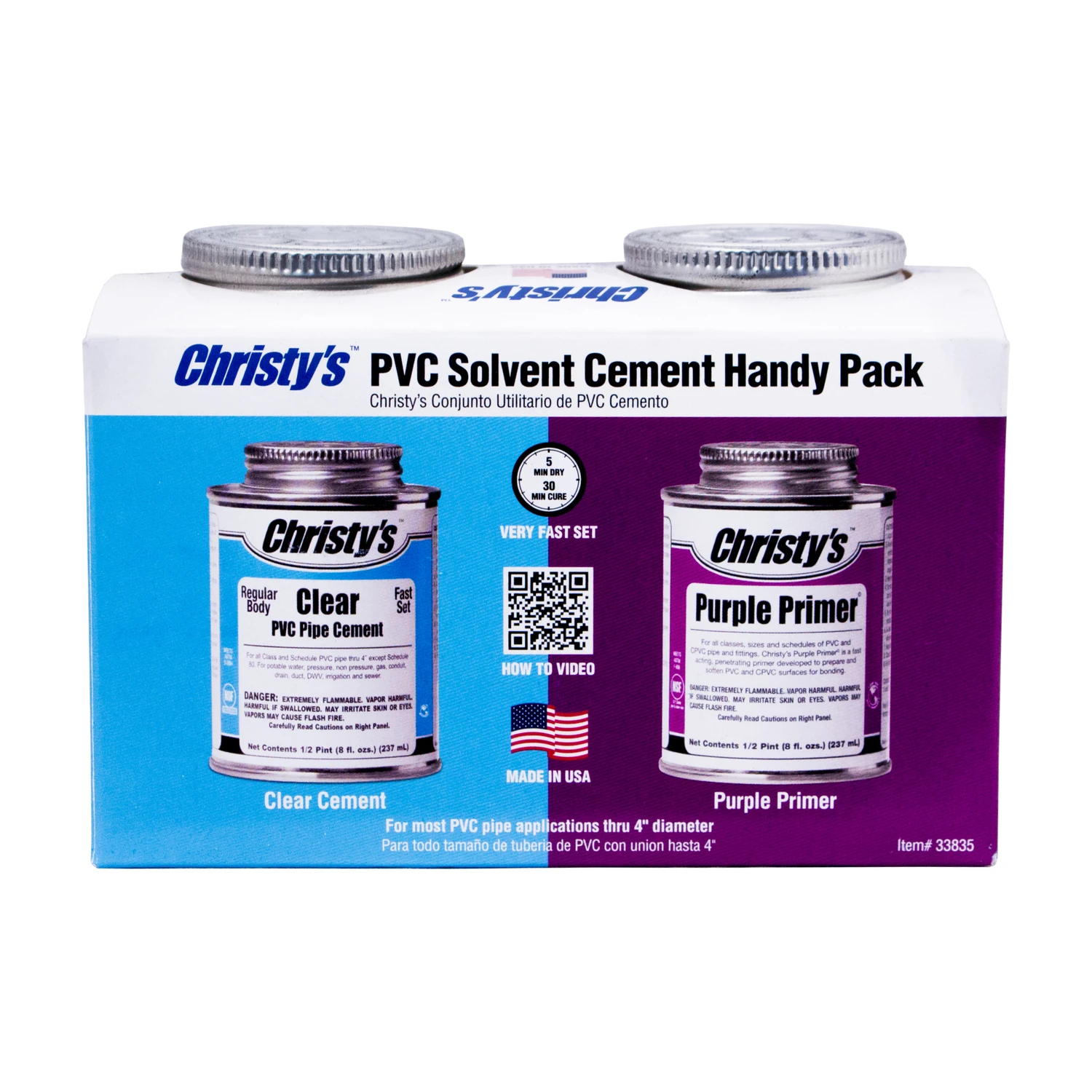 Handy Pack Clear/purple Primer And Cement For Cpvc/pvc 2 Oz