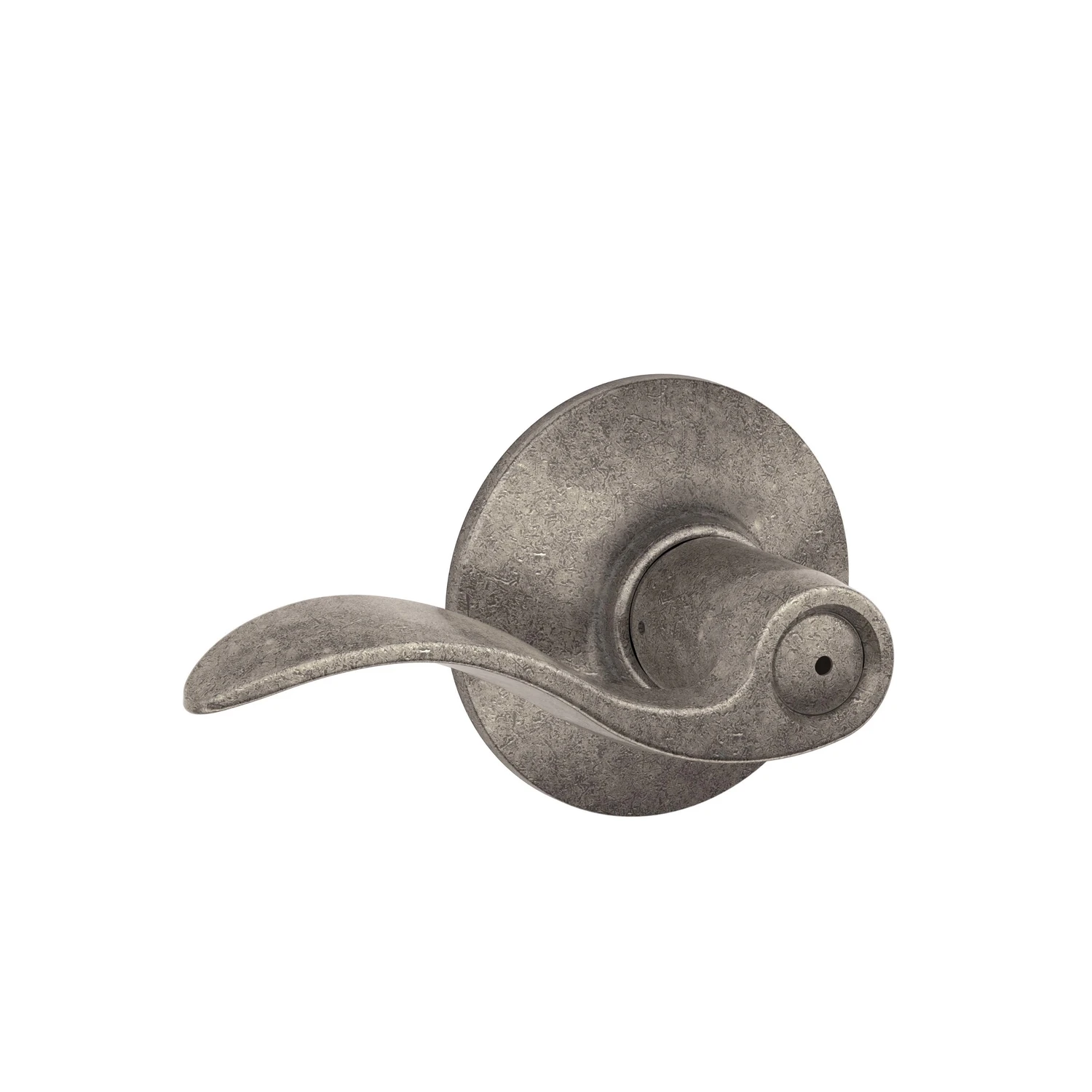 Accent Distressed Nickel Privacy Lever F40acc621 Right Or Left Handed