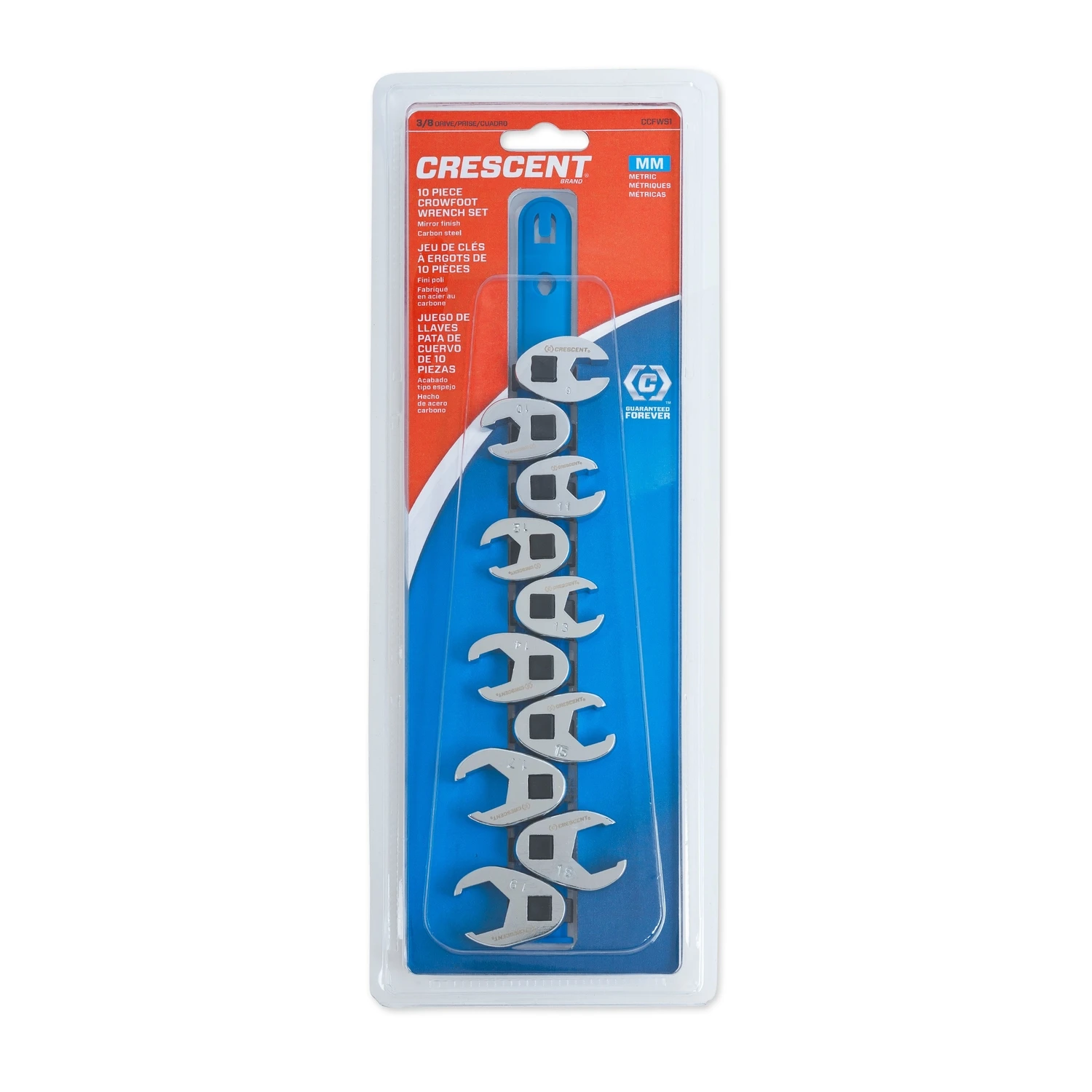 Crescent Metric Crowfoot Wrench Set 10 pc