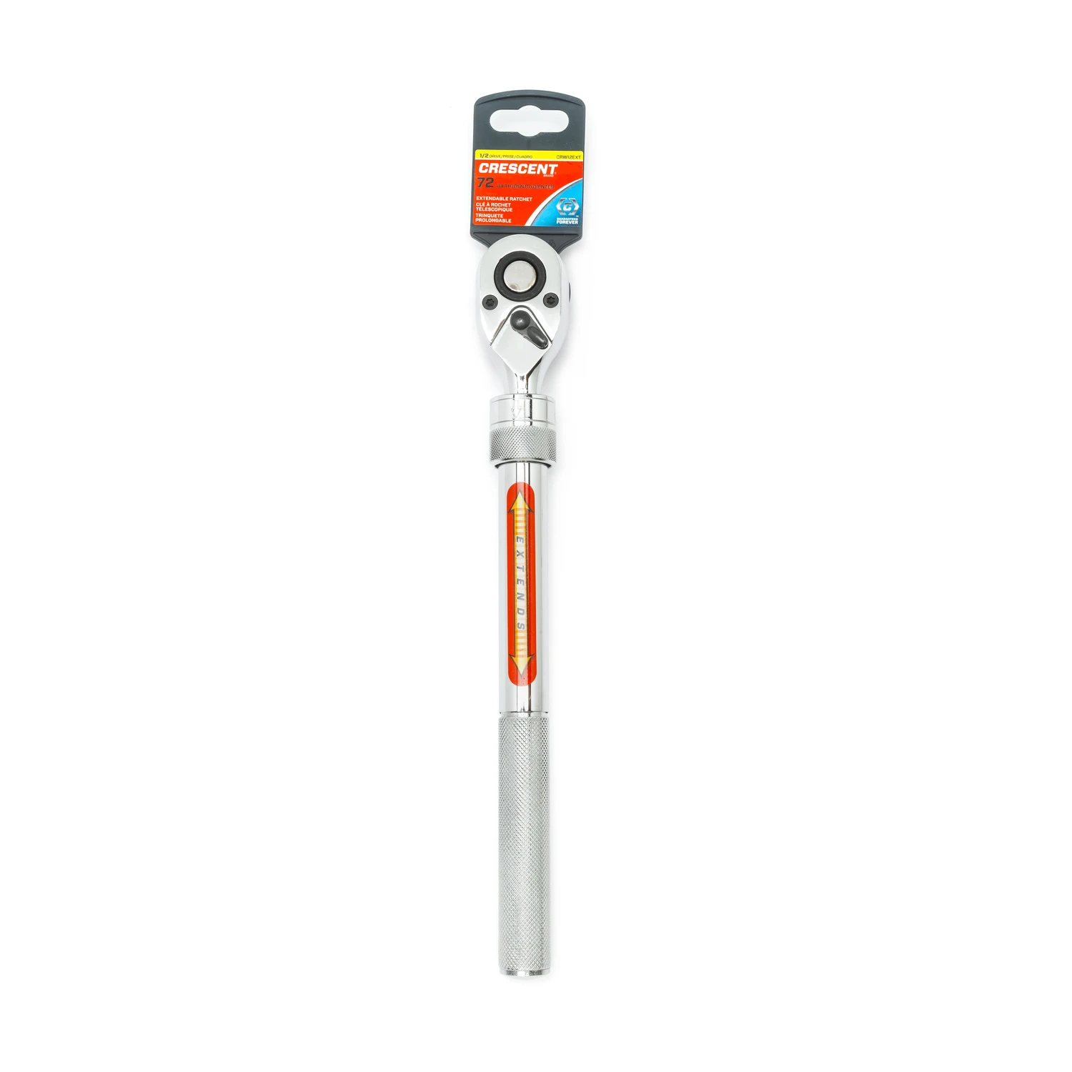 1/2 In. Sae Quick-release Ratchet With 72 Tooth Count And Extendable Length
