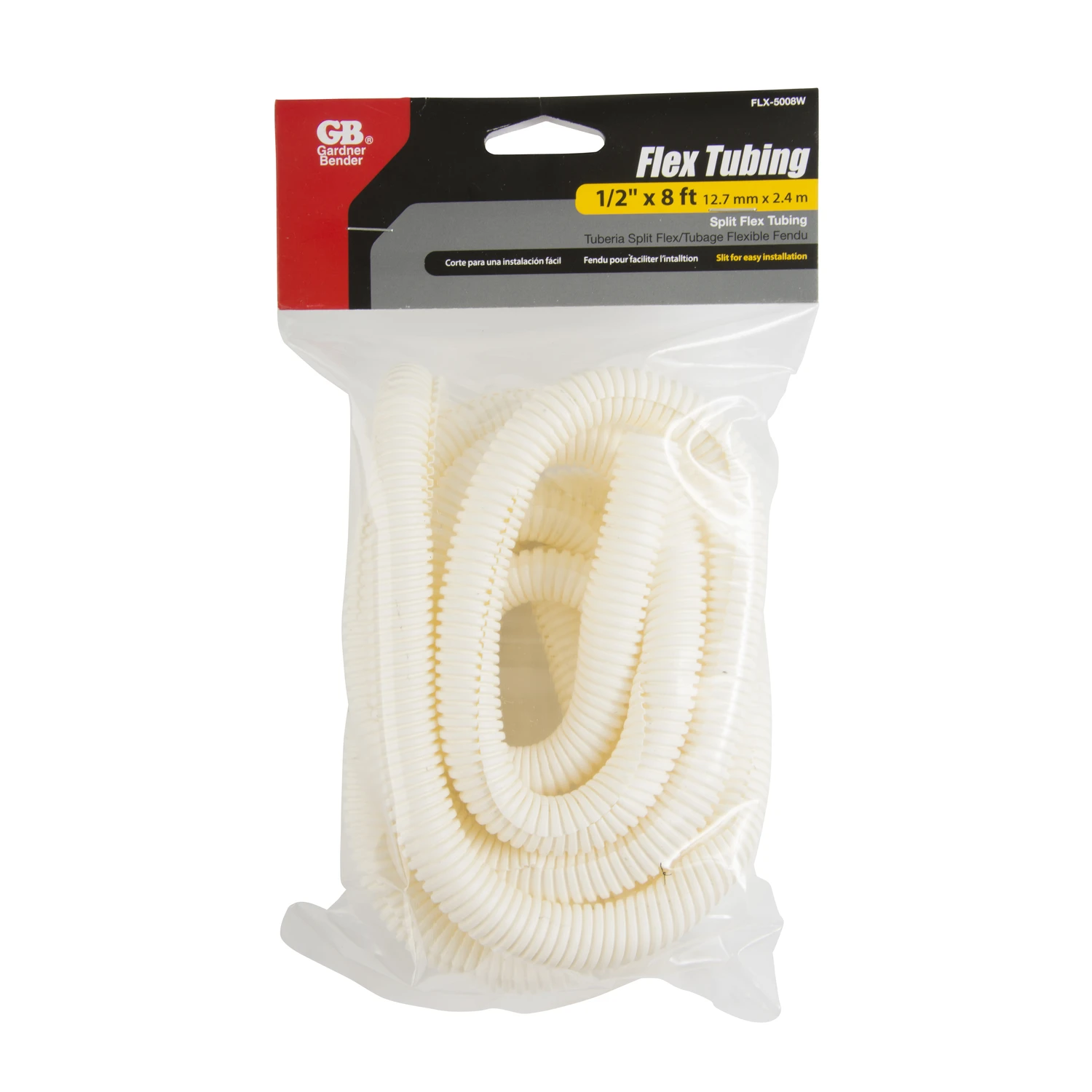 8 Ft. L White Polyethylene Flex Tube, 1/2 In. Diameter
