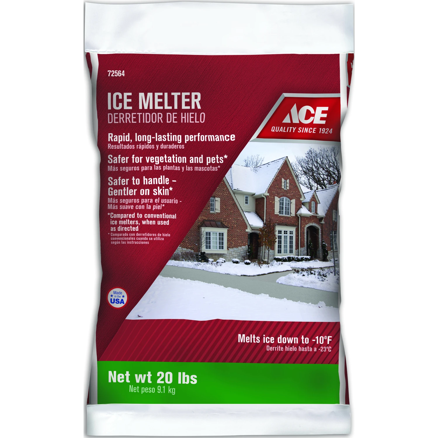 Pet Friendly Granule Ice Melt 20 Lb With Sodium Chloride And Magnesium Chloride