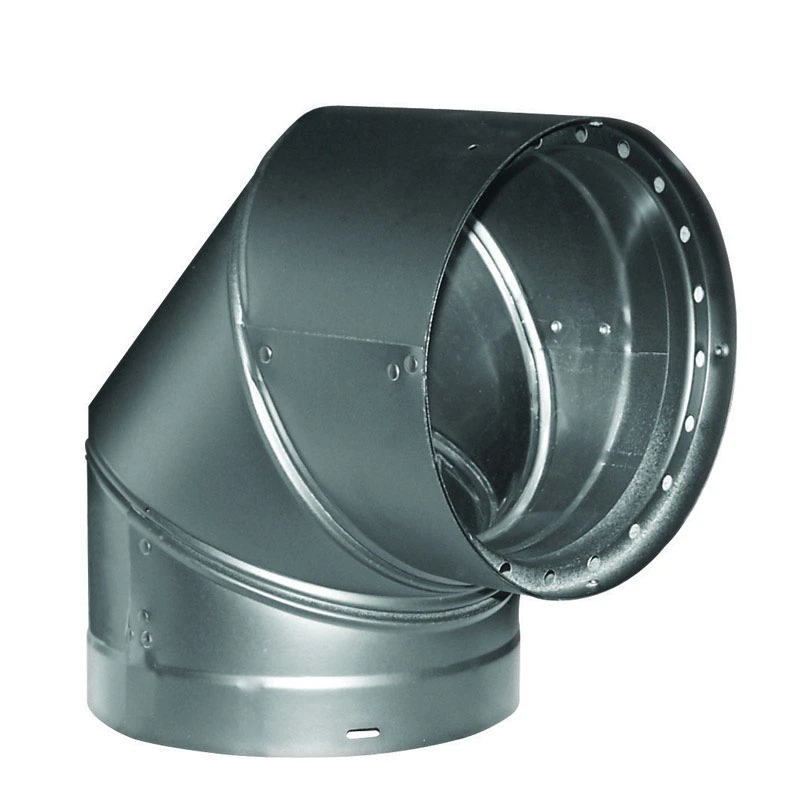 Dvl 6 In. Diameter 90 Degree Galvanized Steel Double Wall Elbow