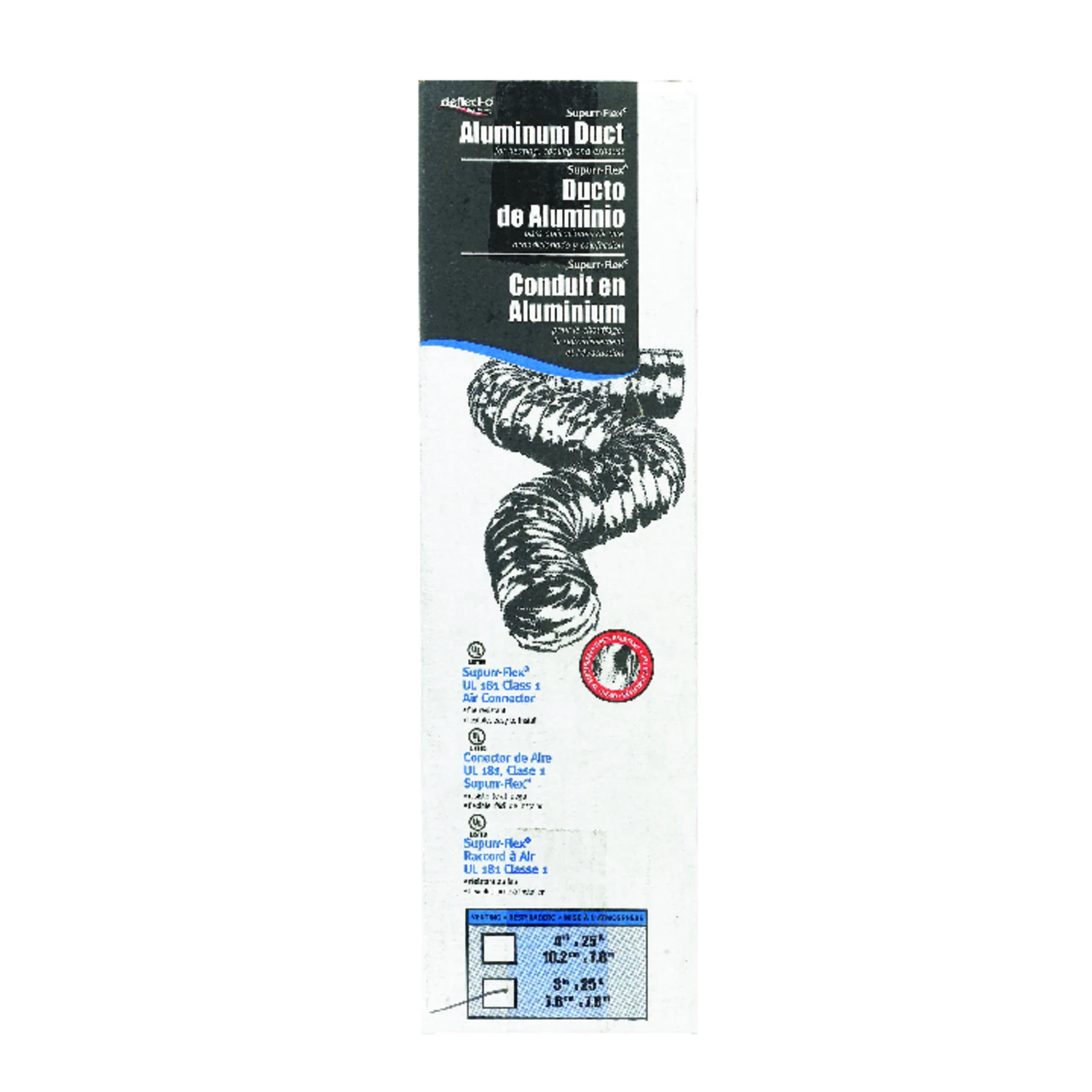 Superr-flex 25 Ft. L X 3 In. D Silver Aluminum Duct - Flexible Venting Solution