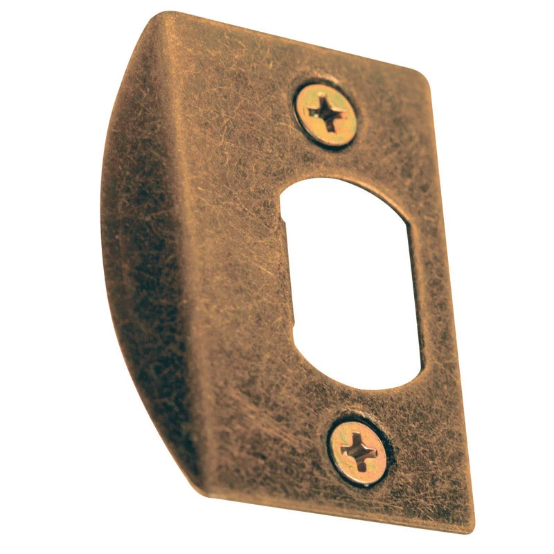 2.25 In. H X 1-5/8 In. L Antique Brass Steel Deadbolt Strike E2308