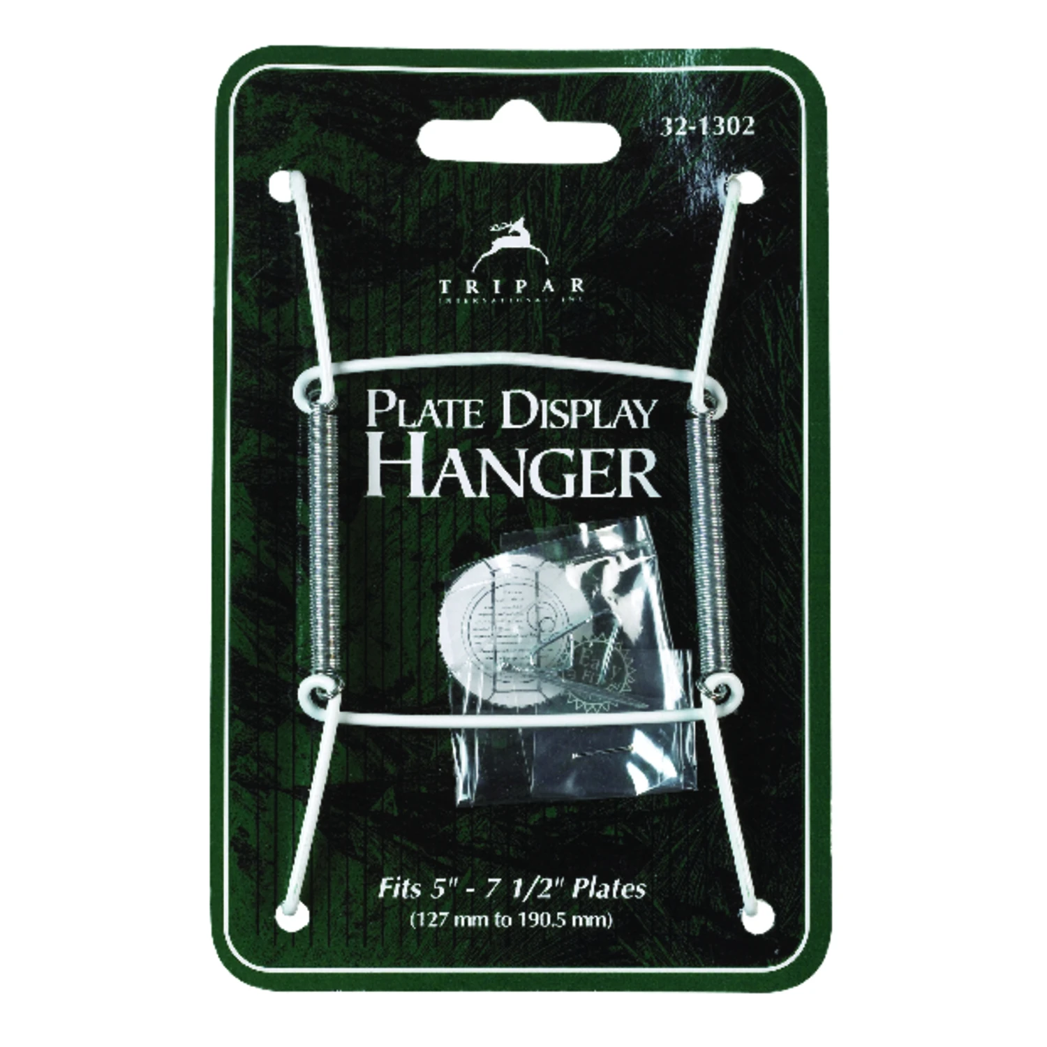 7 In. Vinyl Plate Hanger - White Wall Mounted Plate Display