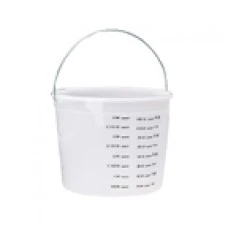 5 Quart Clear Measure Plastic Pail With Metal Rim - Model 35054