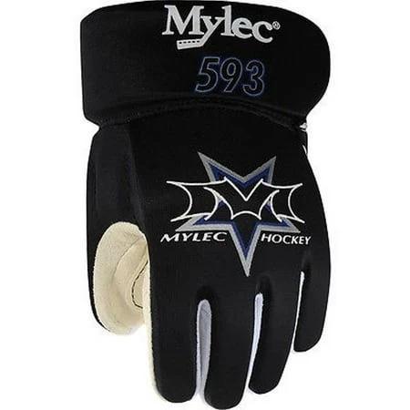 Youth And Men Hockey Player Gloves - Black, White, Blue, Silver - Small Size