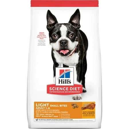 Science Diet Adult Light Small Bites Chicken Meal & Barley Dog Food 15lb