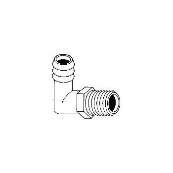 52686b Barb Elbow Fitting - 1/8 Inch Mip To 3/8 Inch Barb
