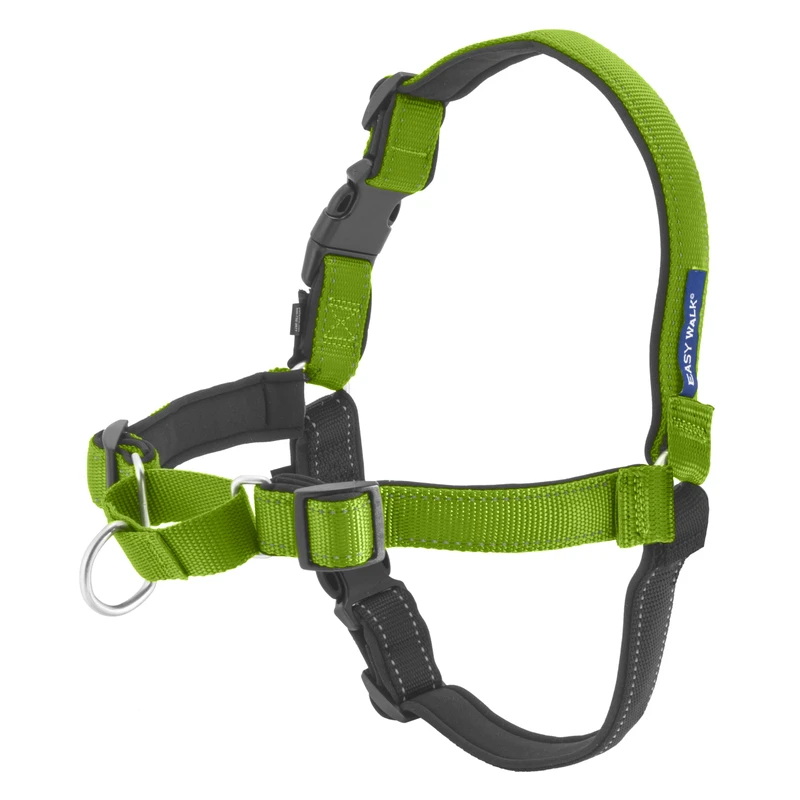 Deluxe Easy Walk Harness, Medium Size, Apple Green Color, Model Ewh-d-hc-m-apl