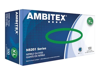 Tradex International Powder-Free Nitrile General Purpose Gloves, X-Large, Blue, Box Of 100