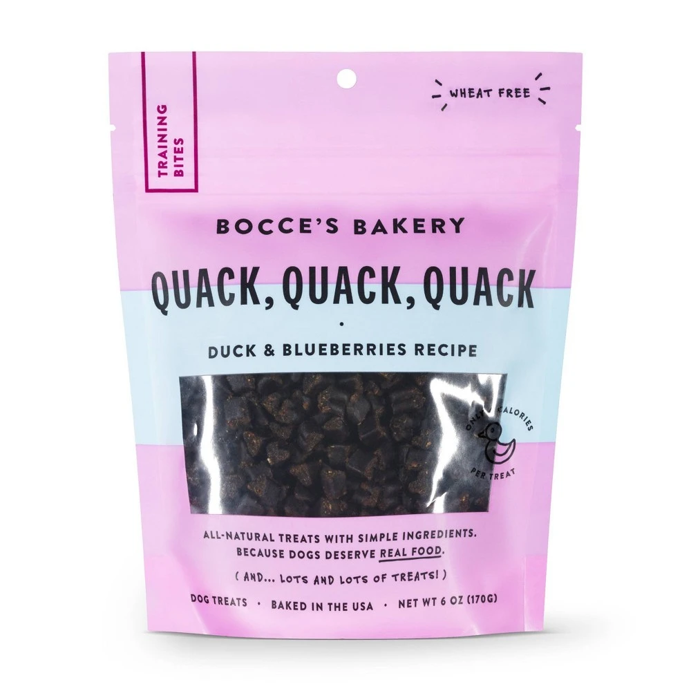 Quack Quack Quack Duck & Blueberry Dog Training Bites, 6 Ounces