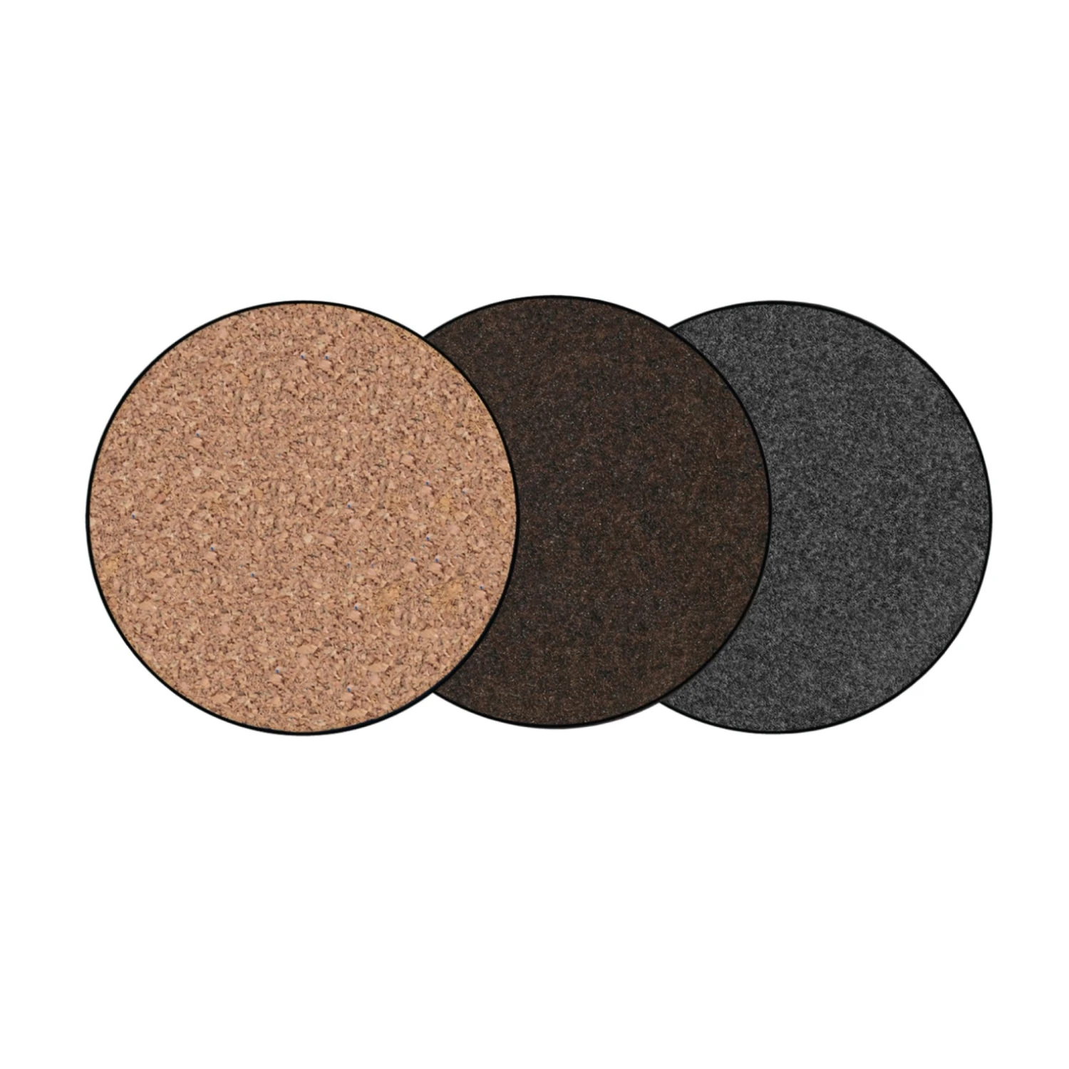 12 In. Natural Cork Planter Mat With Molded Plastic Bottom