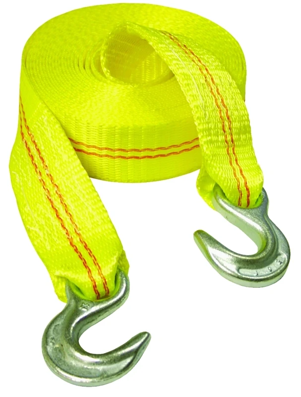Emergency Tow Strap, 25-ft. With Spring Latch, 12,000 Lbs Capacity
