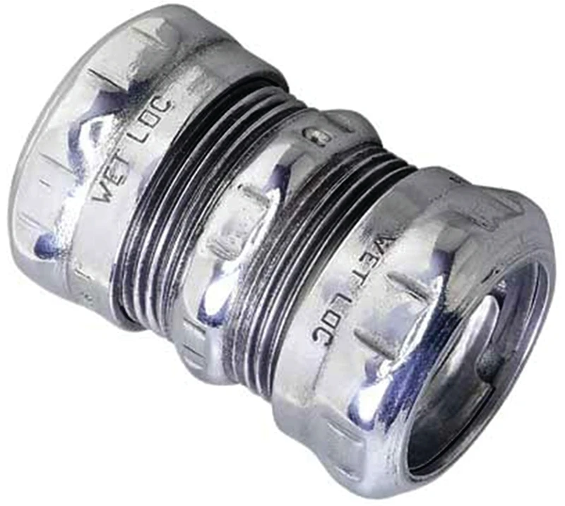 Raintite Steel Electrical Metallic Tubing Conduit Coupler, 2 Inch Diameter