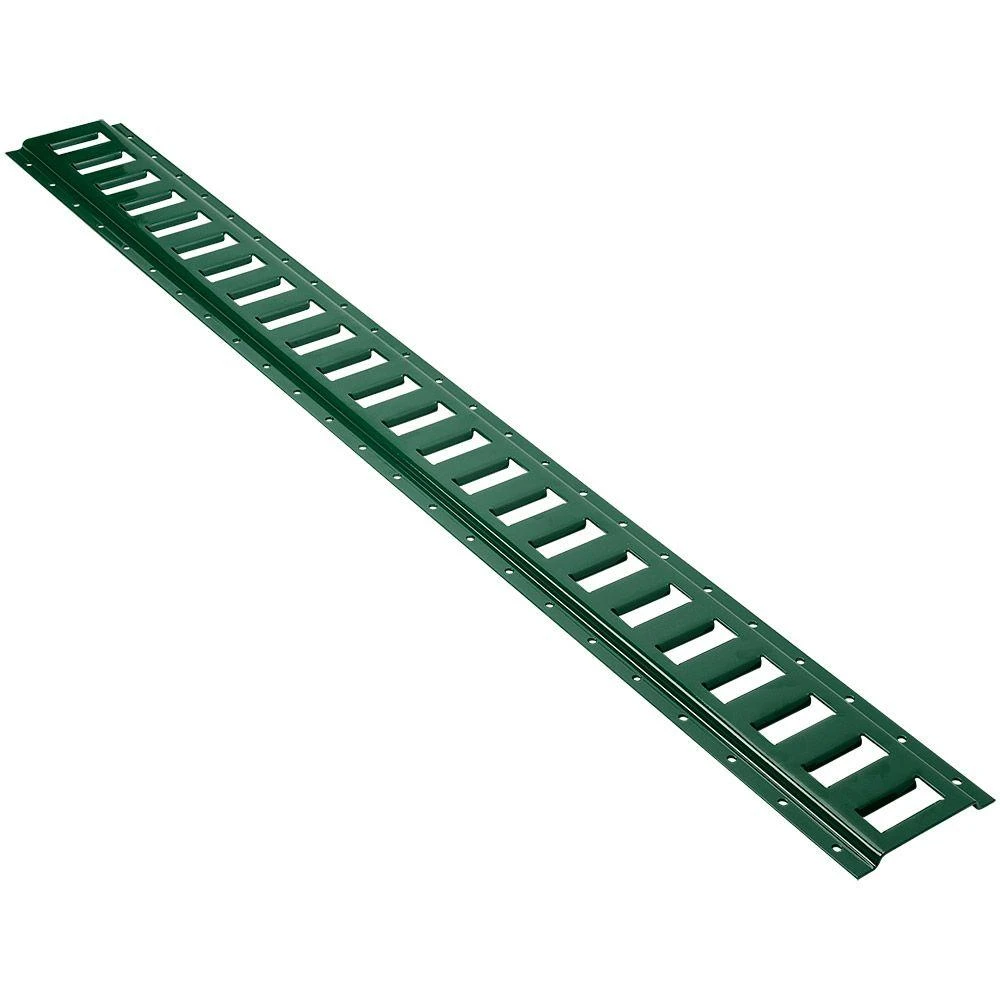 Horizontal E-Track Rail, Green Finish, Four Foot Length, Four Thousand Pound Load Capacity