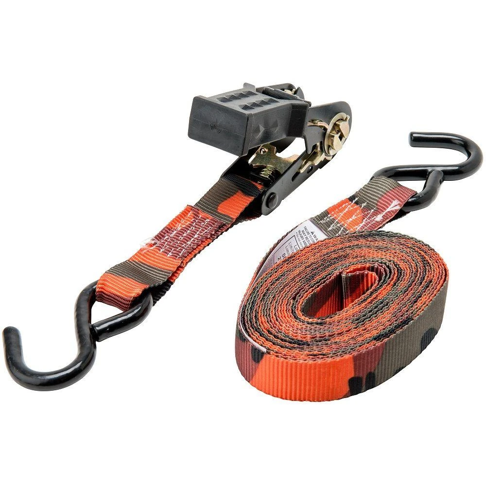 Camo Ratchet Tie Down, 1-inch X 16-feet, 600 Lb Working Load Limit
