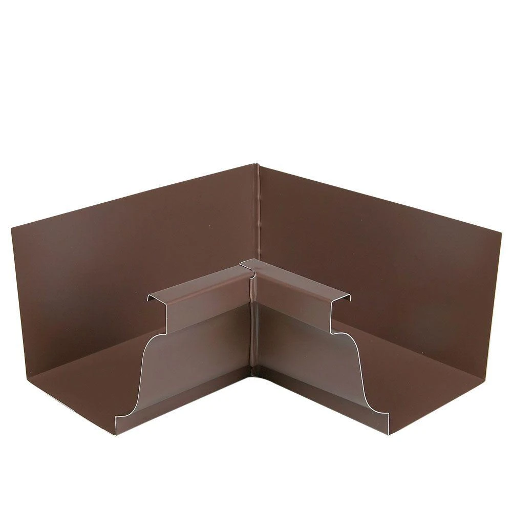 Amerimax 4 In. Brown Galvanized Steel K-style Gutter Inside Corner Mitre