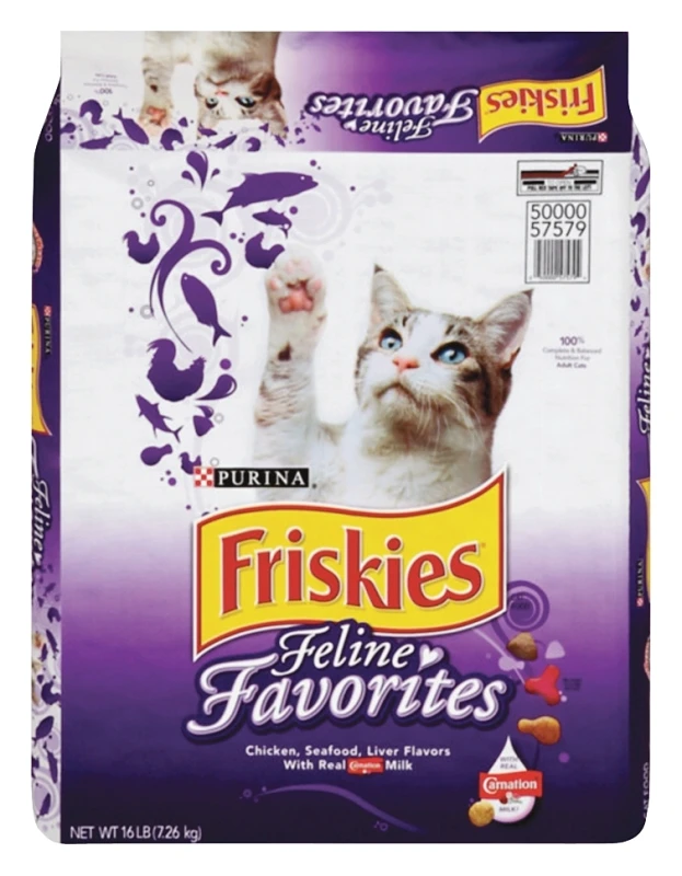 Feline Favorites Dry Cat Food, 16 Lbs. Bag With Real Carnation Milk