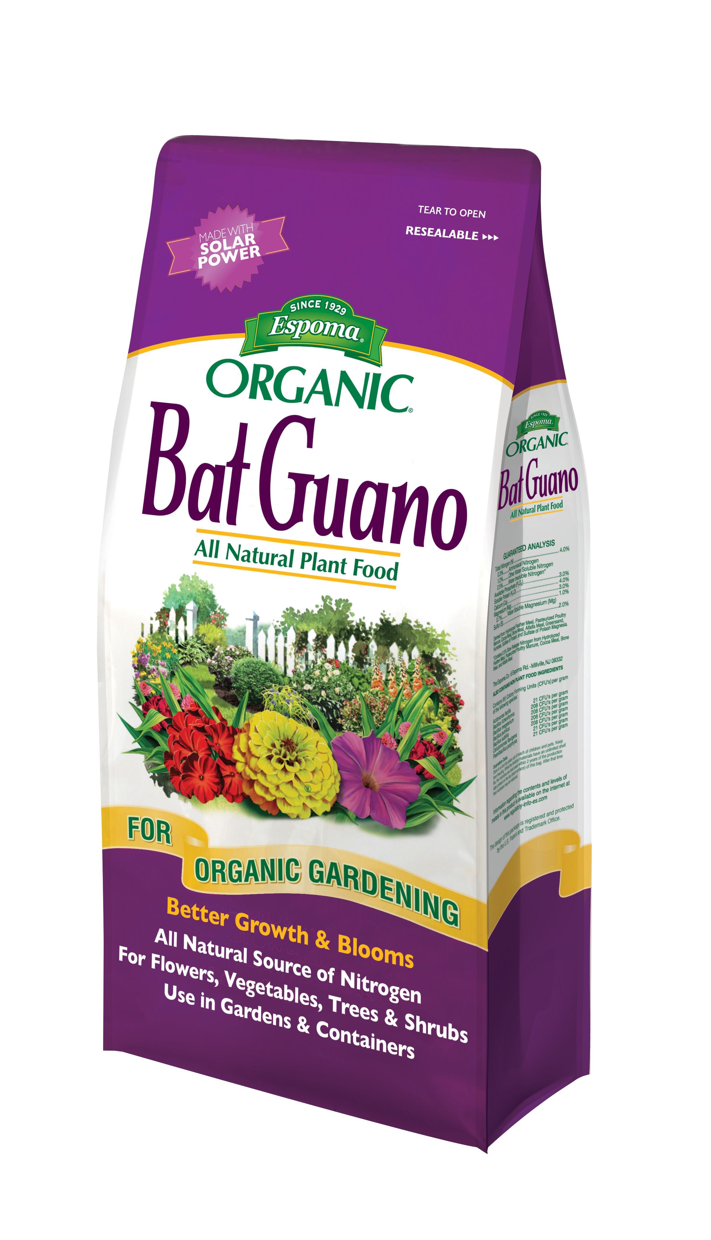 Organic Bat Guano Plant Food, 1.25 Pounds, High Nitrogen Formula