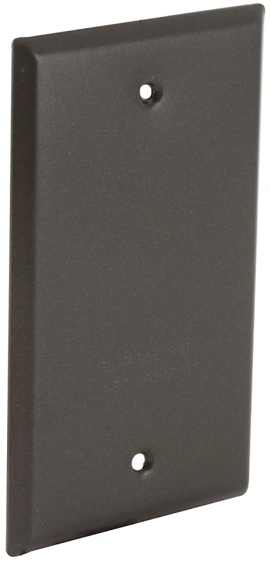 Single Gang Rectangular Aluminum Bronze Blank Weatherproof Outdoor Box Cover