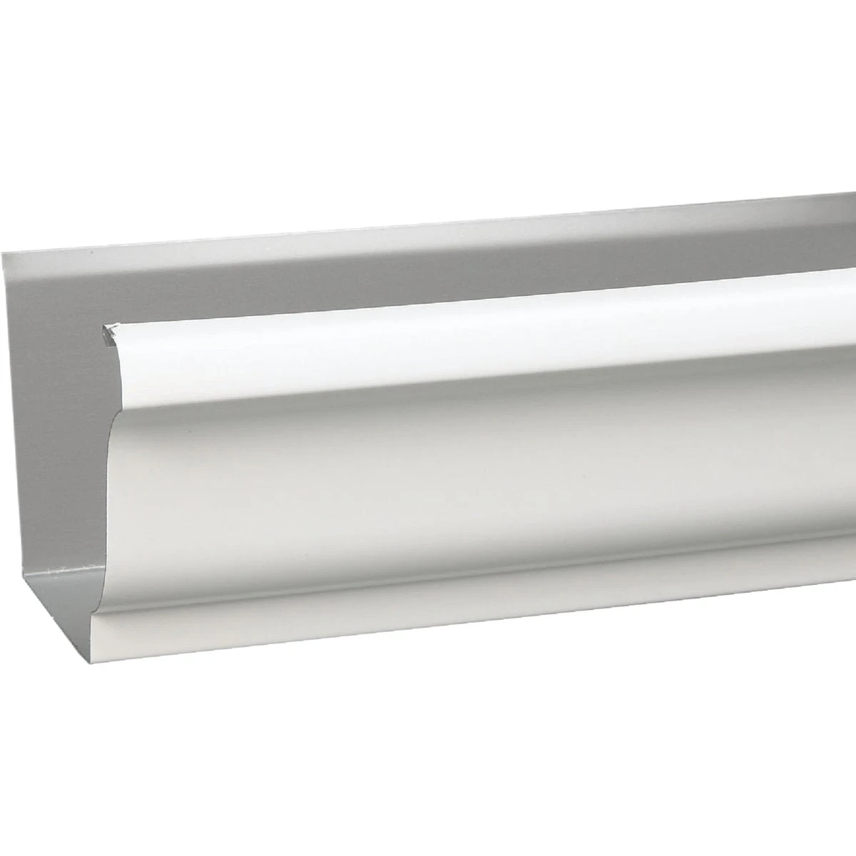 4 In. X 10 Ft. K-style White Galvanized Steel Gutter