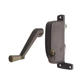 Left-hand Awning Window Operator, Model H 3669, Gray Aluminum Steel
